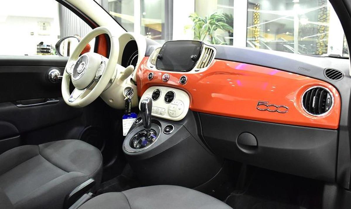 Fiat 500 Dolcevita ( 2024 Model ) in Orange Color GCC Specs-5-5
