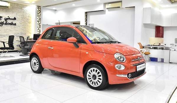 Fiat 500 Dolcevita ( 2024 Model ) in Orange Color GCC Specs