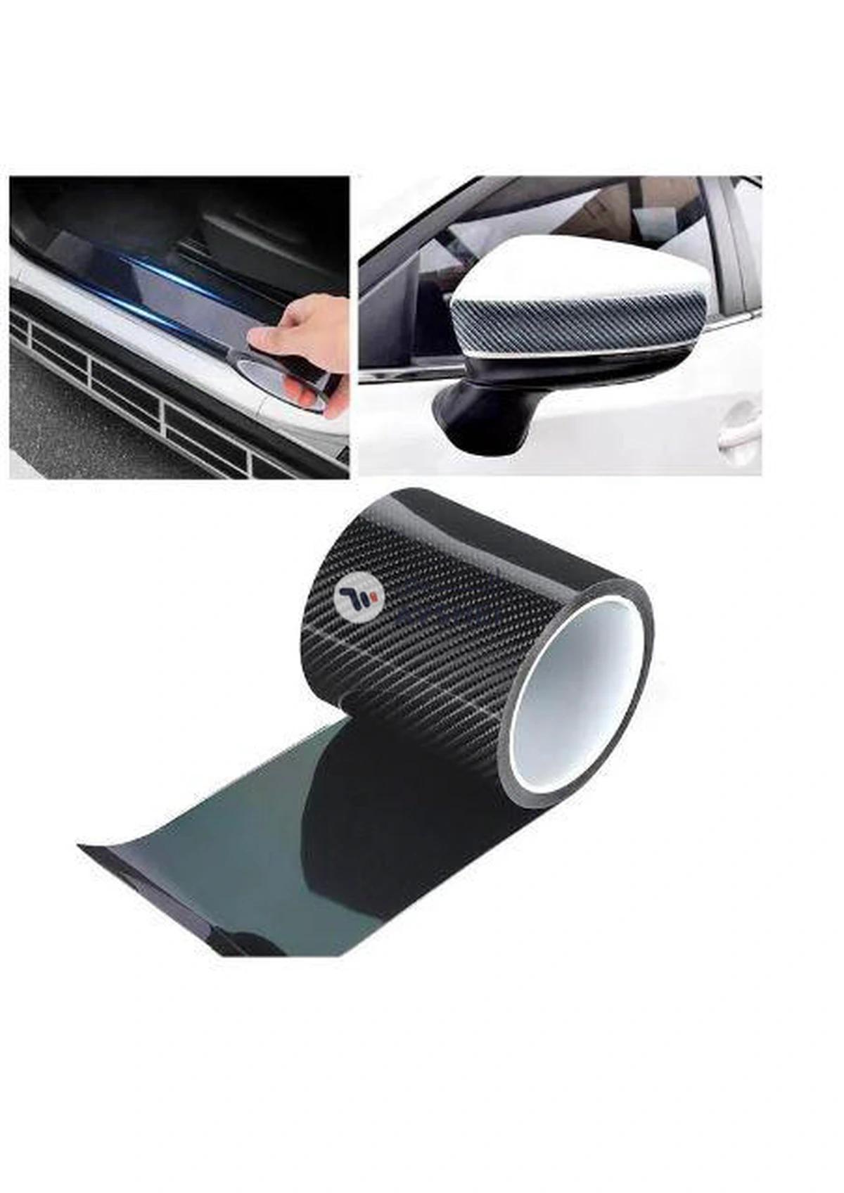 Akozon Carbon Fiber Film 1 Roll Automobile Carbon Fiber Texture Sticker, Car Door Edge Guards Door Sill Protector-0-0