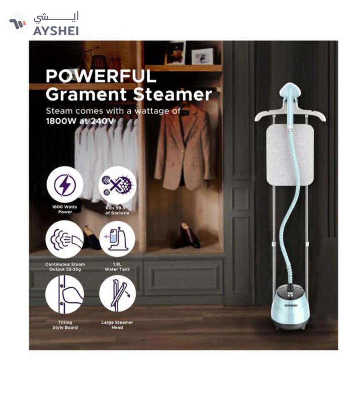 Sonashi 1.8L Garment Steamer with 35G/min Steam Flow, Mechanical Control and Overheat Protection-2-2