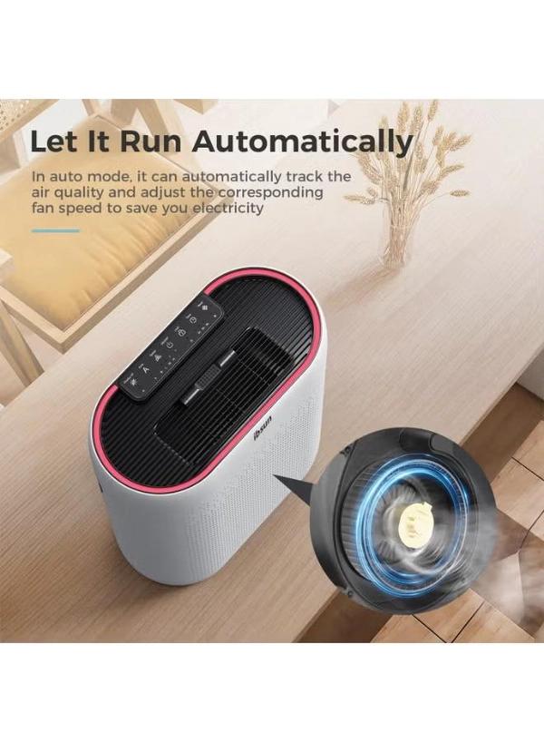 IBSUN Air Purifier Large Room Up to 60 ㎡ with Air Quality Sensors, H13 True HEPA Filter Remove 99.97% for Dust Pet Dander ZY2866