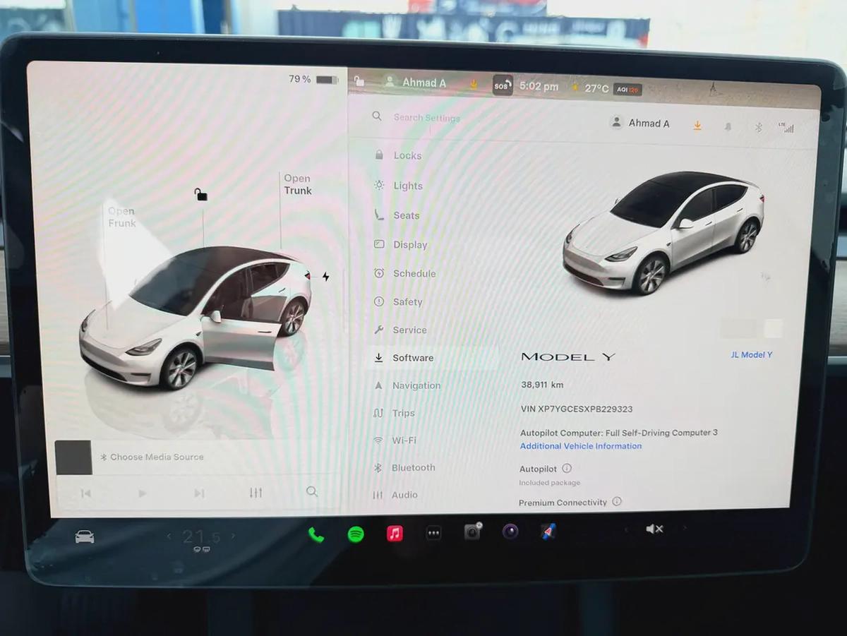 تسلا موديل واي ستاندرد ابيض / اسود 2023 Tesla Model Y Standard - GCC Specs - Excellent Condition-10-10