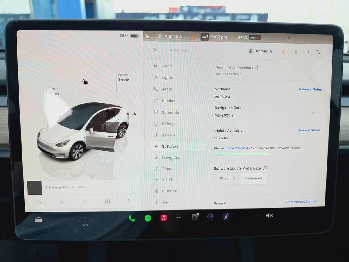 تسلا موديل واي ستاندرد ابيض / اسود 2023 Tesla Model Y Standard - GCC Specs - Excellent Condition-11-11