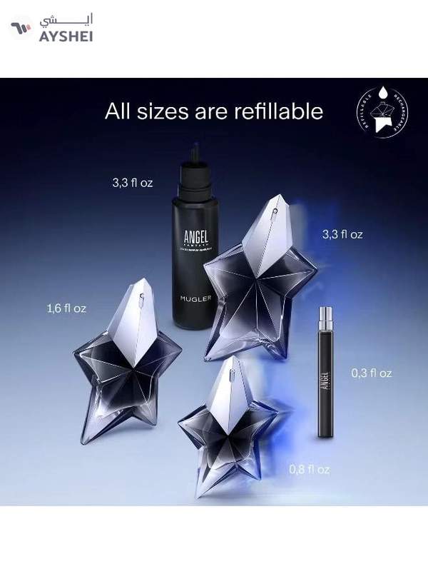 Mugler Angel Fantasm Eau de Parfum, Refillable, Ambery Gourmand Fruity Women's Fragrance, 50ml