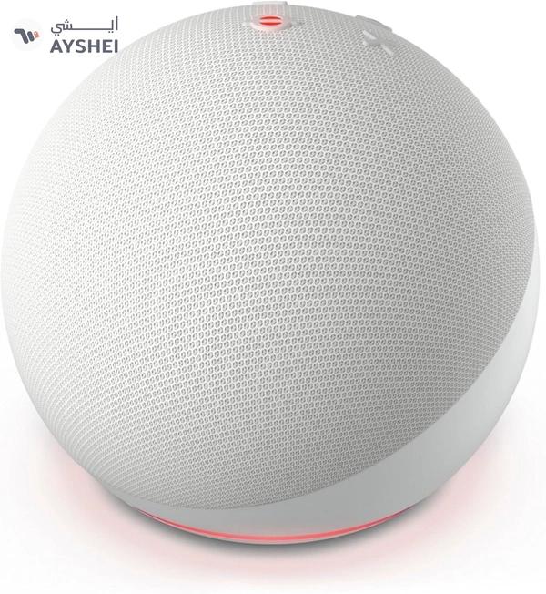 Eco Dot (5th Gen) | smart bluetooth speaker with vibrant sound and Alex | Use your voice to control smart home devices, play music or the Quran, and more (speaks English & Khaleeji) | White | Blue | Black