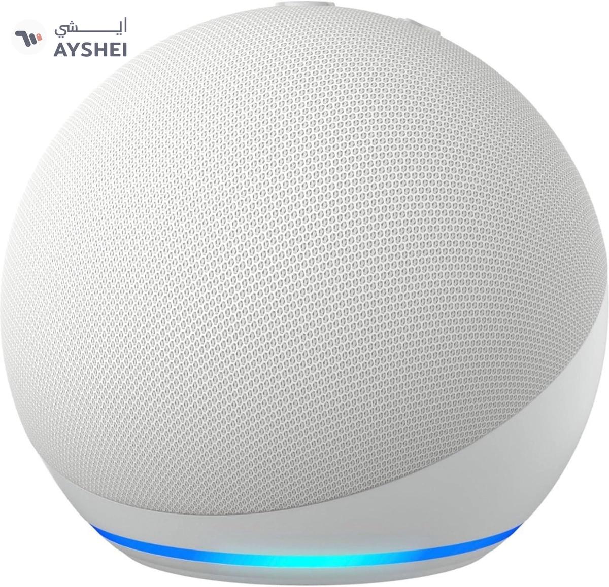 Eco Dot (5th Gen) | smart bluetooth speaker with vibrant sound and Alex | Use your voice to control smart home devices, play music or the Quran, and more (speaks English & Khaleeji) | White | Blue | Black-0-landscape