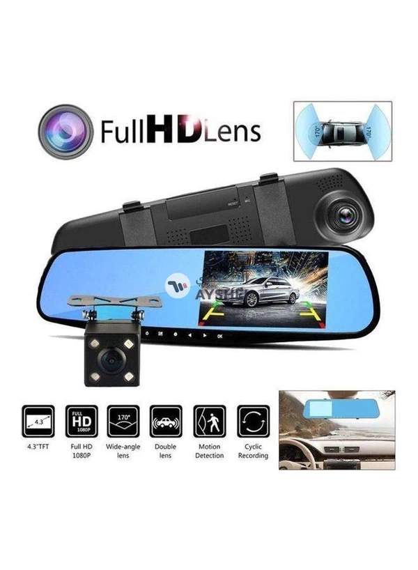 Generic DVR Mirror Monitor With Reversing Camera Set