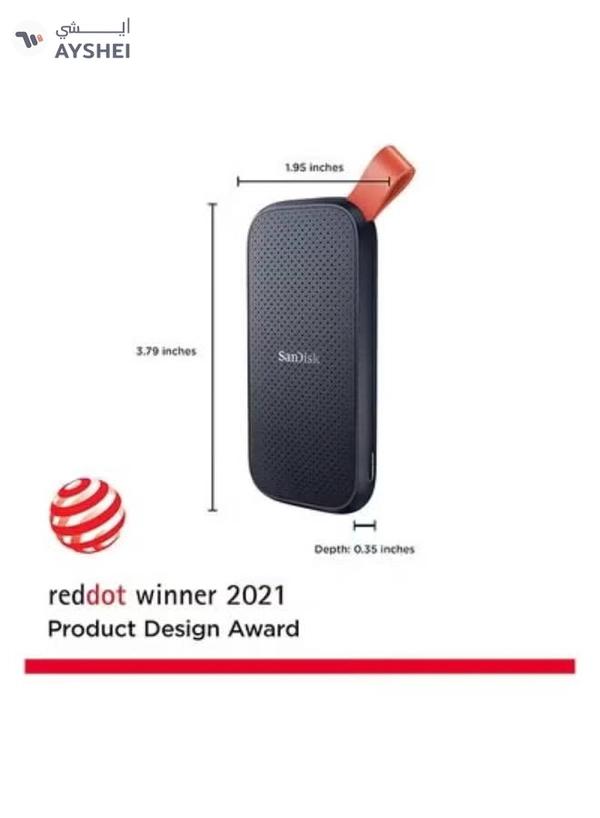 Sandisk 2TB Portable SSD USB 3.2 Gen 2 Compact and Durable Storage for Laptops and Desktops