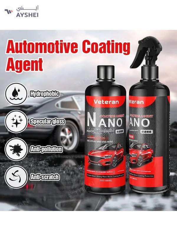 VETERAN Nano Ceramic Coating for Car 500ML Nano Shield Premium Coat Waterproof Car Polishing Liquid W