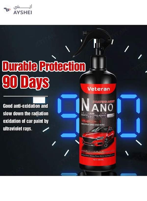 VETERAN Nano Ceramic Coating for Car 500ML Nano Shield Premium Coat Waterproof Car Polishing Liquid W