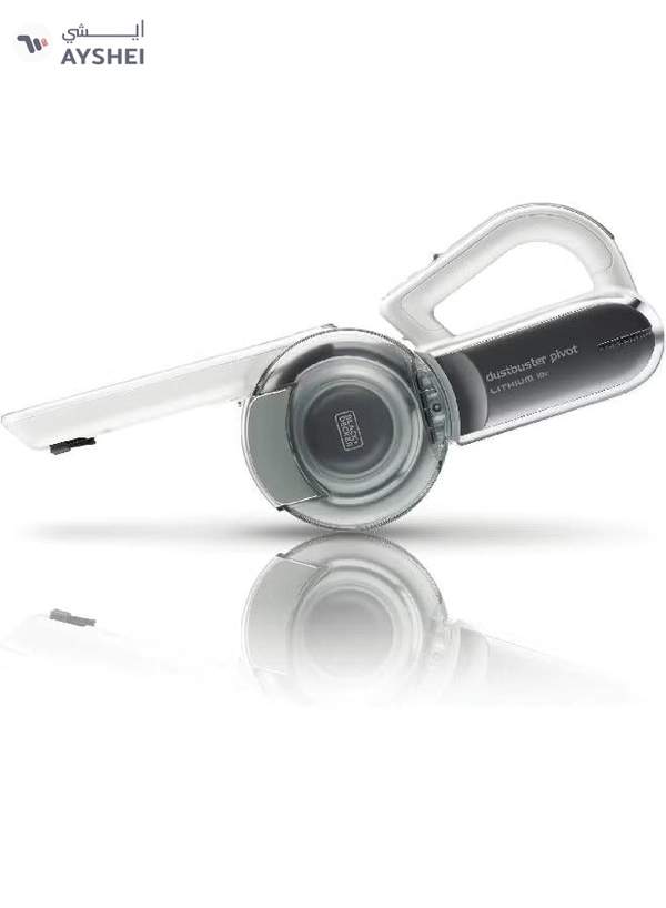BLACK+DECKER 18V Lightweight and Compact Cordless Dustbuster Pivot Hand Vacuum 29.2 x 15.5 x 17.8 cm 980 W PV1820L-GB White and Grey