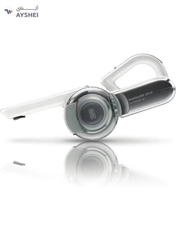 BLACK+DECKER 18V Lightweight and Compact Cordless Dustbuster Pivot Hand Vacuum 29.2 x 15.5 x 17.8 cm 980 W PV1820L-GB White and Grey