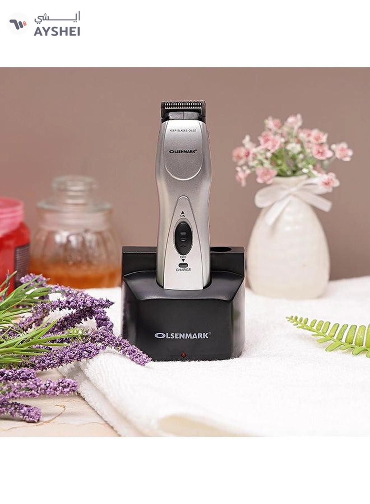 Olsenmark Rechargeable Hair Trimmer with Chromium Steel Blade - LED indicator light-1-portrait