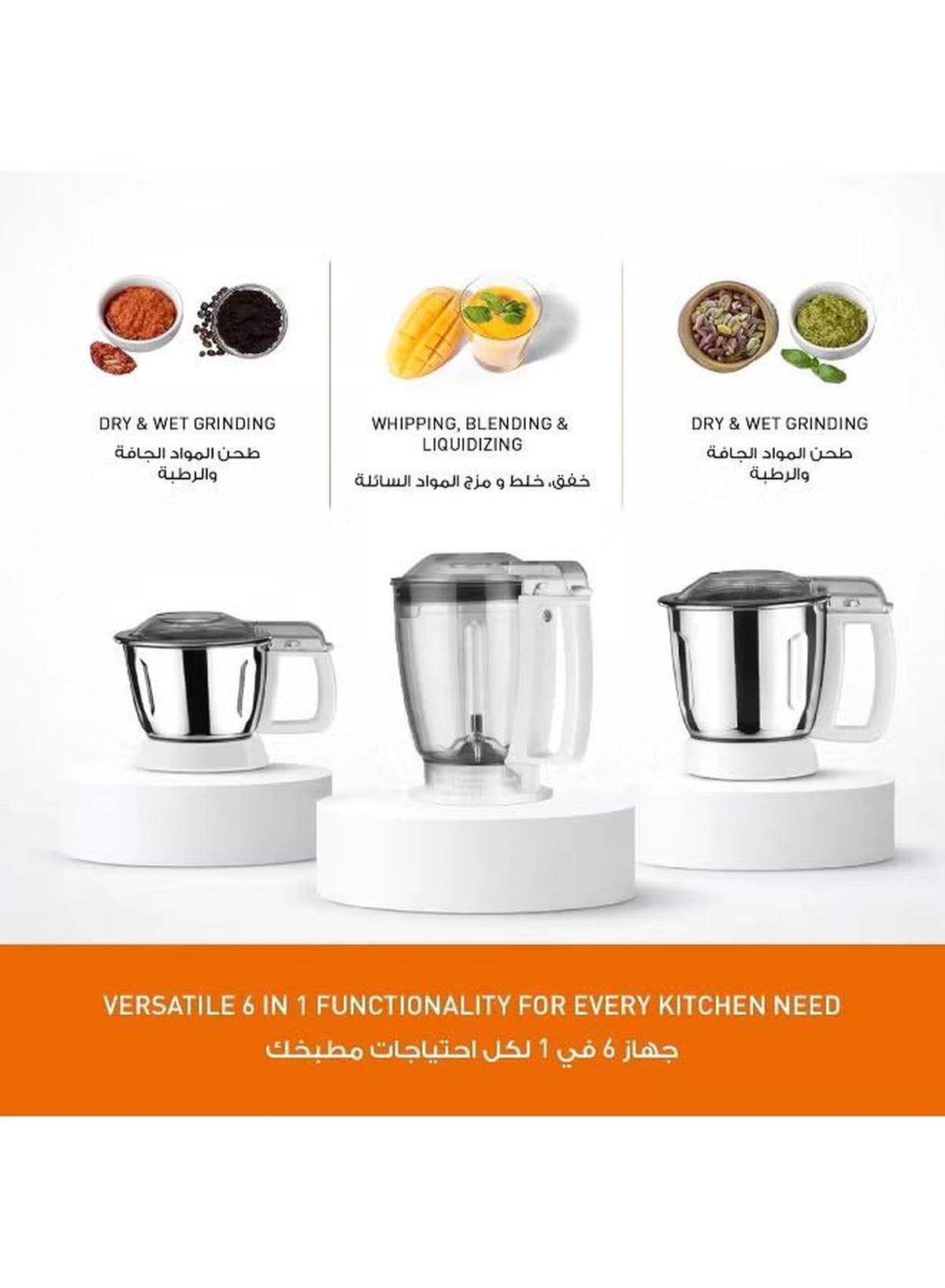 Panasonic Mixer Grinder With 3 Jars 1 L 1000 W MXAC300 White-0-portrait