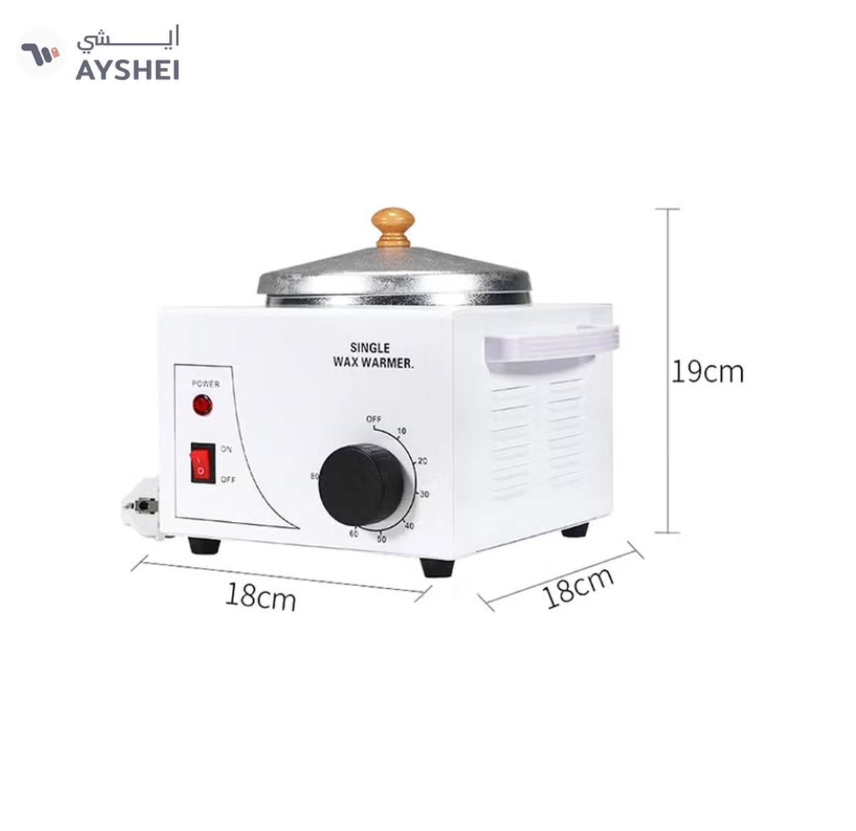 Bluezoo Single Wax Heater Warmer For Hard Wax Hair Removal White 19x18x18cm-3-3