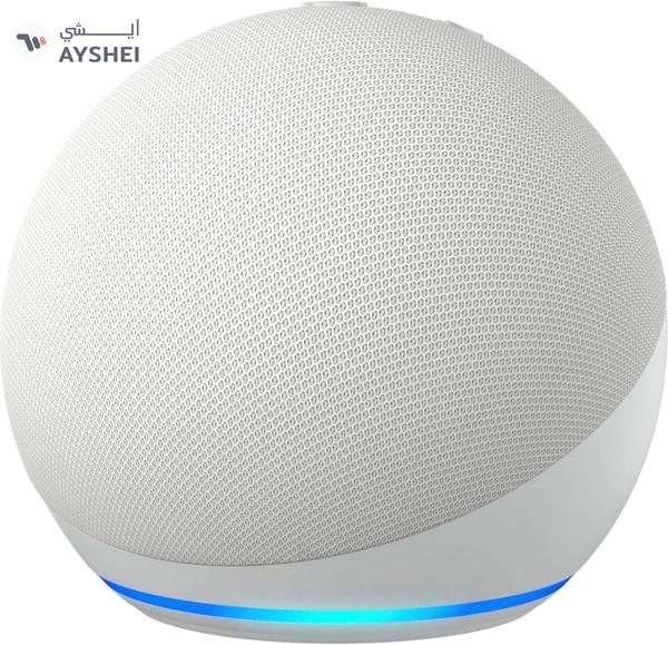 Eco Dot (5th Gen) | smart bluetooth speaker with vibrant sound and Alex | Use your voice to control smart home devices, play music or the Quran, and more (speaks English & Khaleeji) | White | Blue | Black