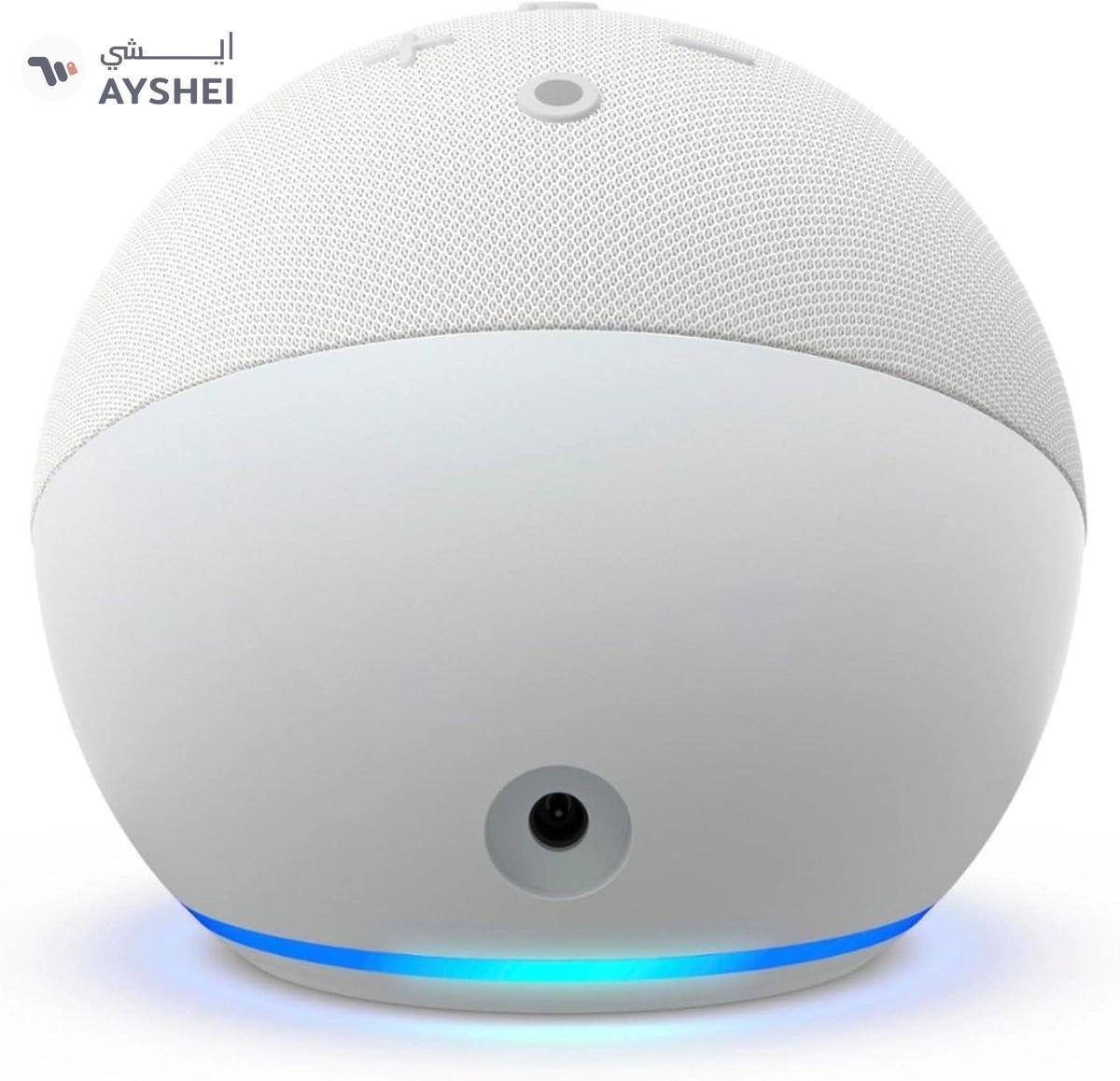 Eco Dot (5th Gen) | smart bluetooth speaker with vibrant sound and Alex | Use your voice to control smart home devices, play music or the Quran, and more (speaks English & Khaleeji) | White | Blue | Black-0-landscape