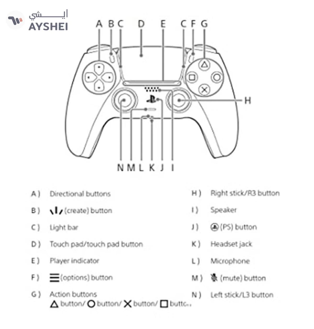 Sony DualSense Wireless Controller For PlayStation 5 - White-5-5