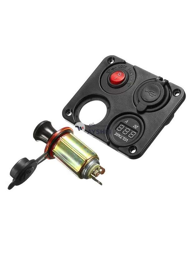 Generic Marine Car Rv Truck 4 Hole Panel Dual b Charger Voltmeter 12V Socket Switch