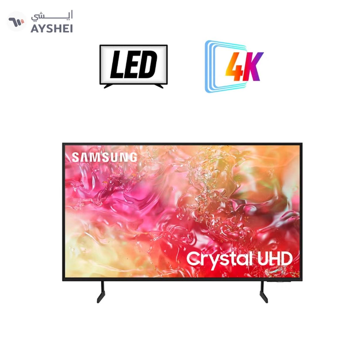 Samsung Smart TV, Crystal UHD, DU7000, 65 Inch, 2024, PurColor, 4K Upscaling, Tizen OS, Q-Symphony UA65DU7000UXZN Black-0-landscape