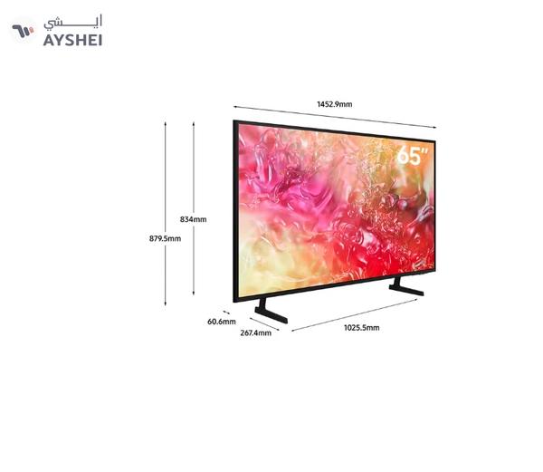 Samsung Smart TV, Crystal UHD, DU7000, 65 Inch, 2024, PurColor, 4K Upscaling, Tizen OS, Q-Symphony UA65DU7000UXZN Black
