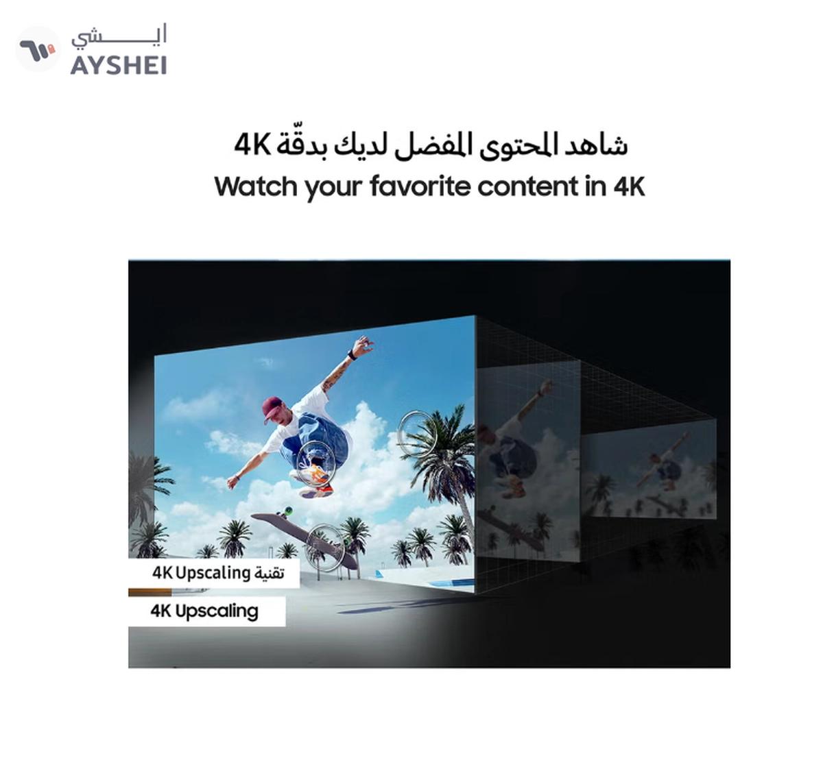 Samsung Smart TV, Crystal UHD, DU7000, 65 Inch, 2024, PurColor, 4K Upscaling, Tizen OS, Q-Symphony UA65DU7000UXZN Black-4-4