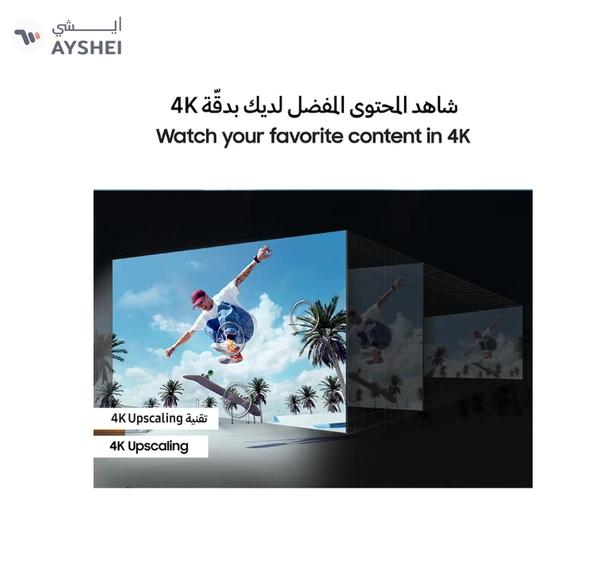 Samsung Smart TV, Crystal UHD, DU7000, 65 Inch, 2024, PurColor, 4K Upscaling, Tizen OS, Q-Symphony UA65DU7000UXZN Black