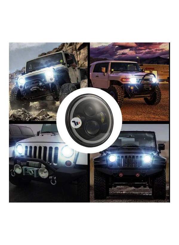 Generic 7-Inch Round Shaped LED Front Headlight For Jeep Wrangler JK LJ