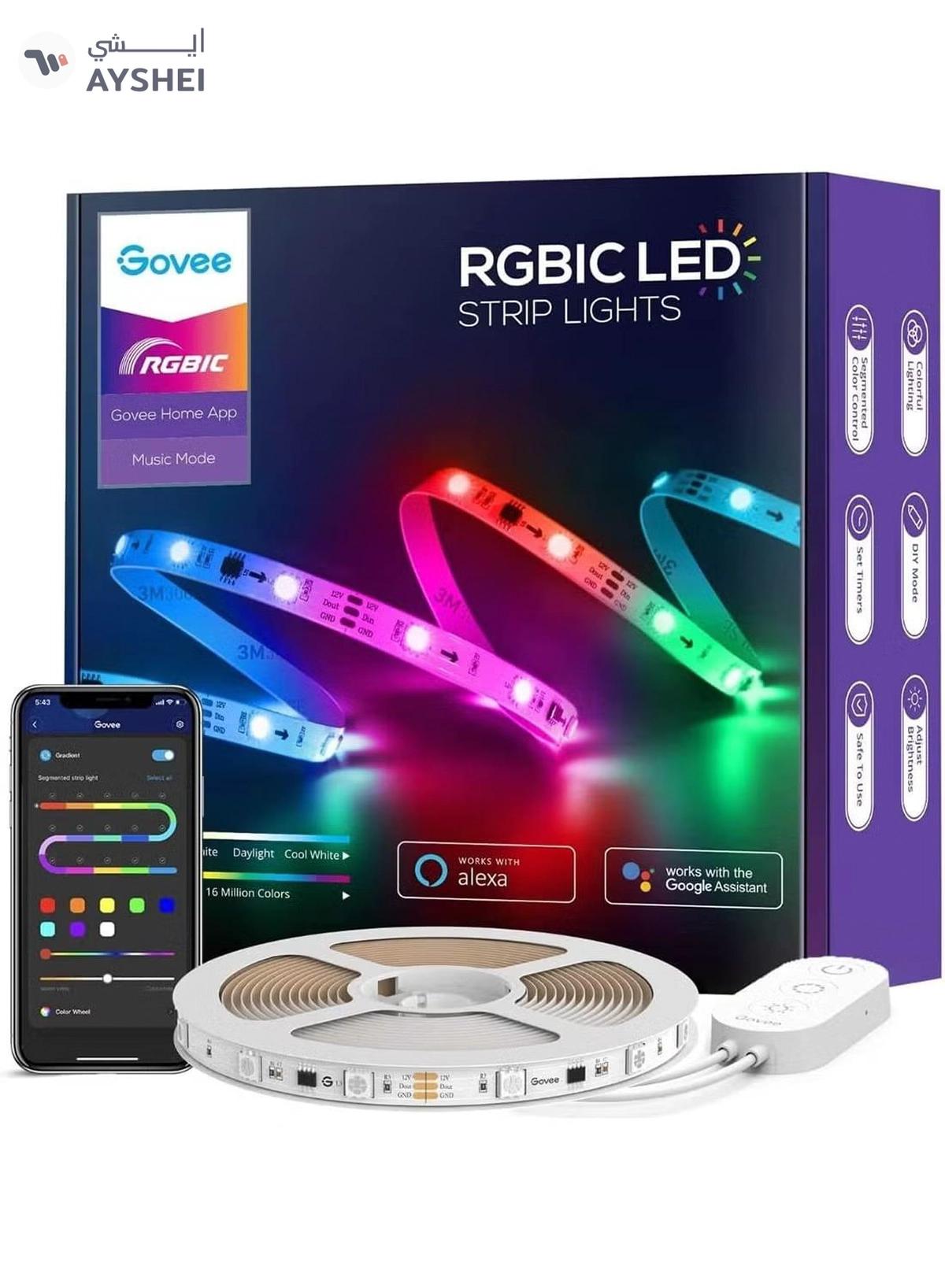 Govee RGBIC Basic Wi-Fi + Bluetooth LED Strip Lights 5 Meter-0-portrait