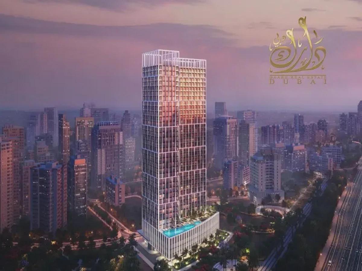 1BR Apartment | Binghatti Titania Majan | Furnished | Skyline & Pool Views-0-landscape