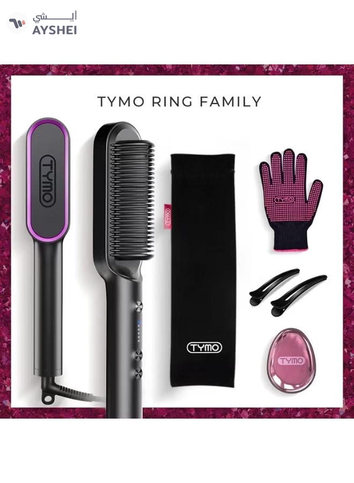 TYMO Hair Straightener Brush – Matte Black -3-3
