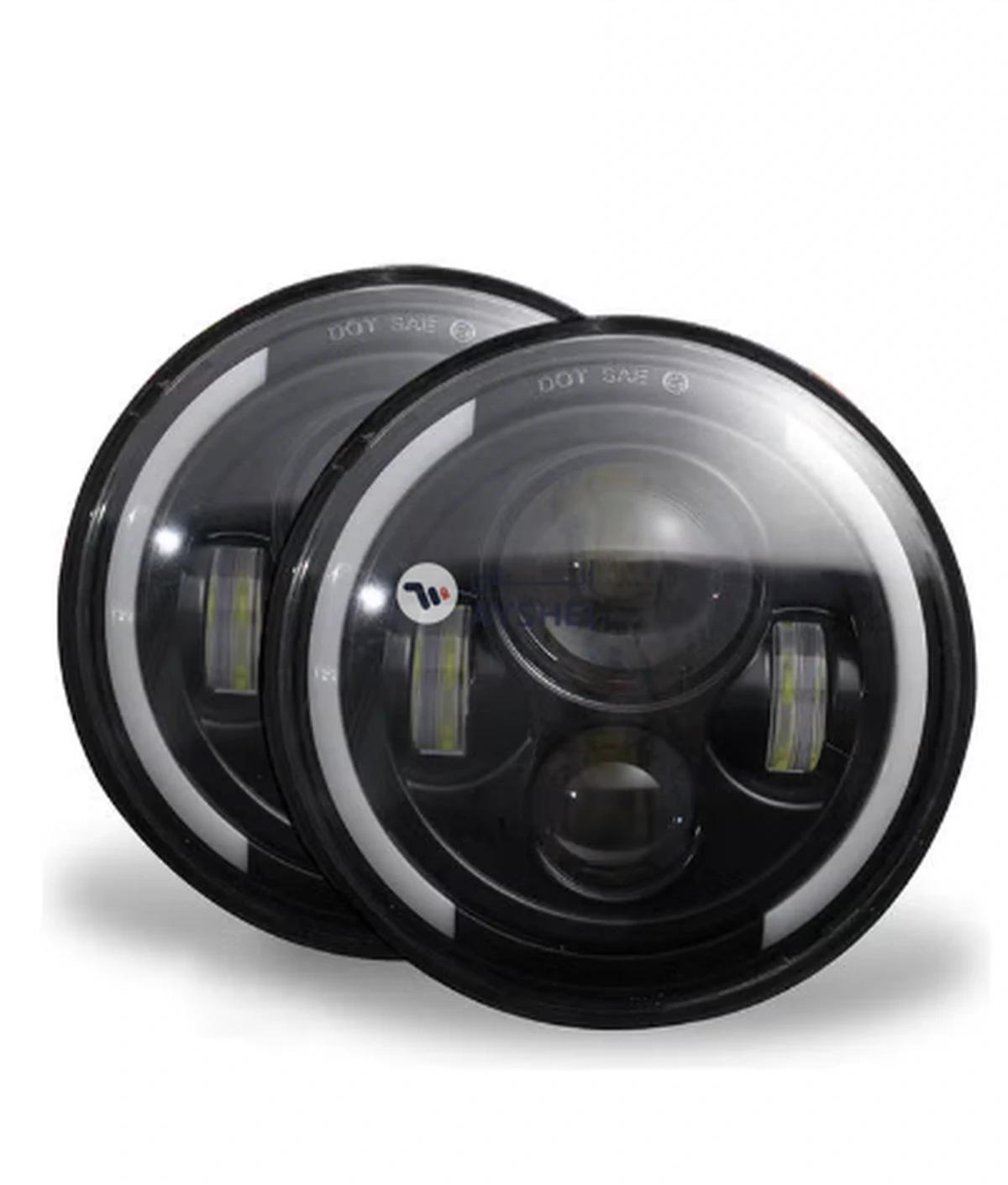 Generic 2 pcs 7 Inch 200W 4300K 6000K LED Headlight for Jeep Wrangler CJ JK TJ LJ-0-0
