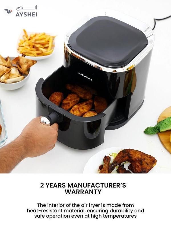 Olsenmark 3.5L Digital Air Fryer – Oil-Free Healthy Cooking with Non-Stick Pot & Tray