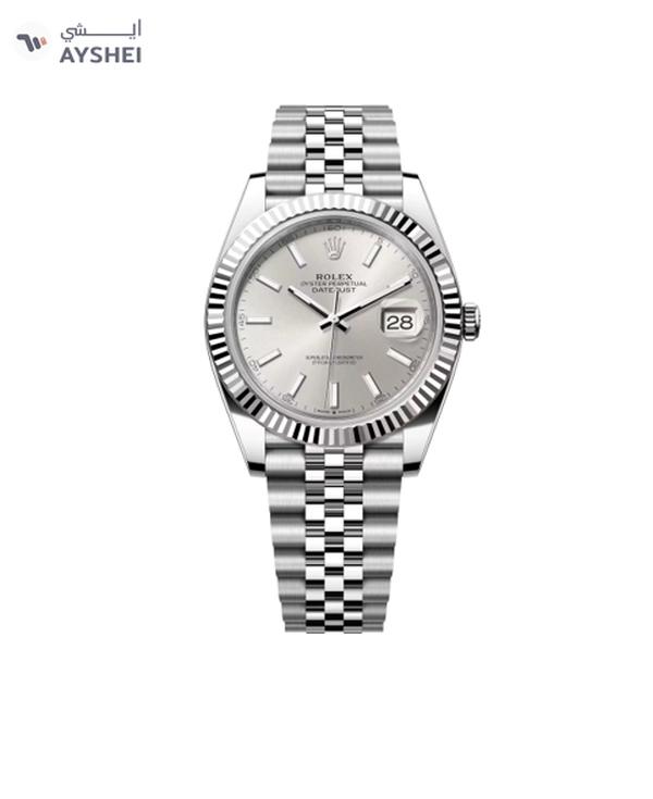 Rolex Datejust 41mm Steel & White Gold Silver Dial