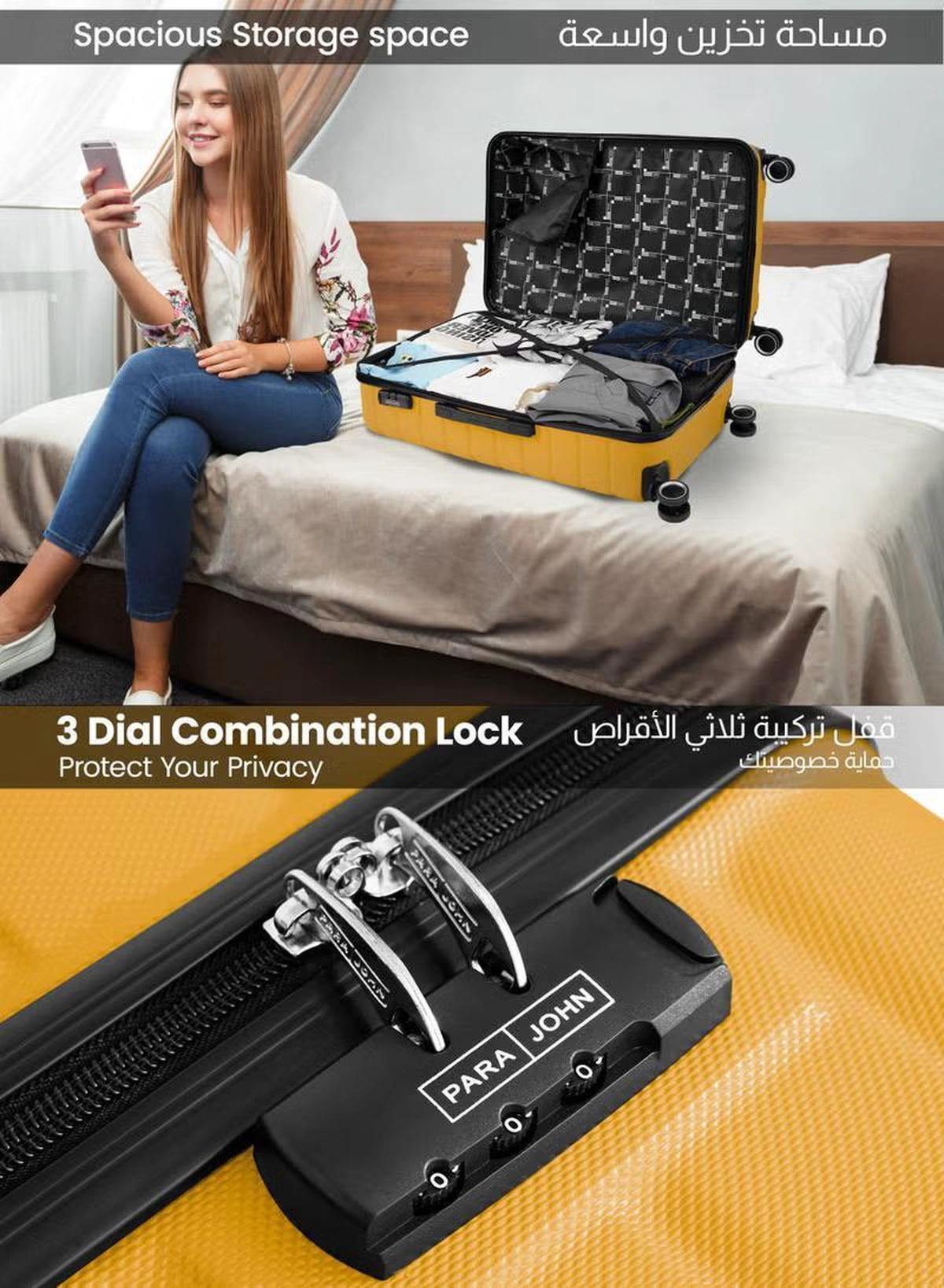 PARAJOHN Beta Cabin Size Lightweigh ABS Hardside Spinner Luggage Trolley -20 Inch-3-3