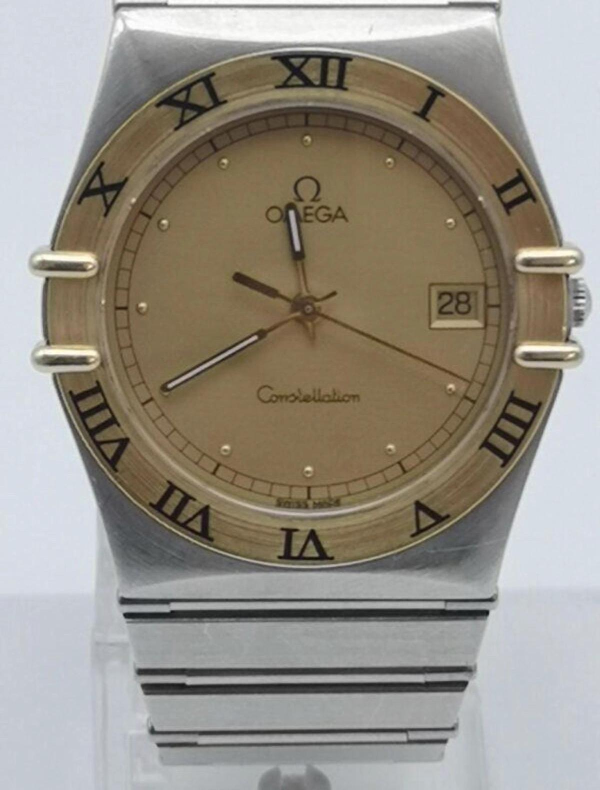 OMEGA CONSTELLATION GOLD & STEEL WATCH-0-0