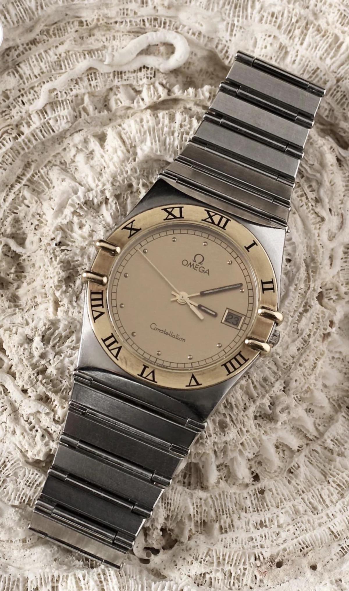 OMEGA CONSTELLATION GOLD & STEEL WATCH-5-5