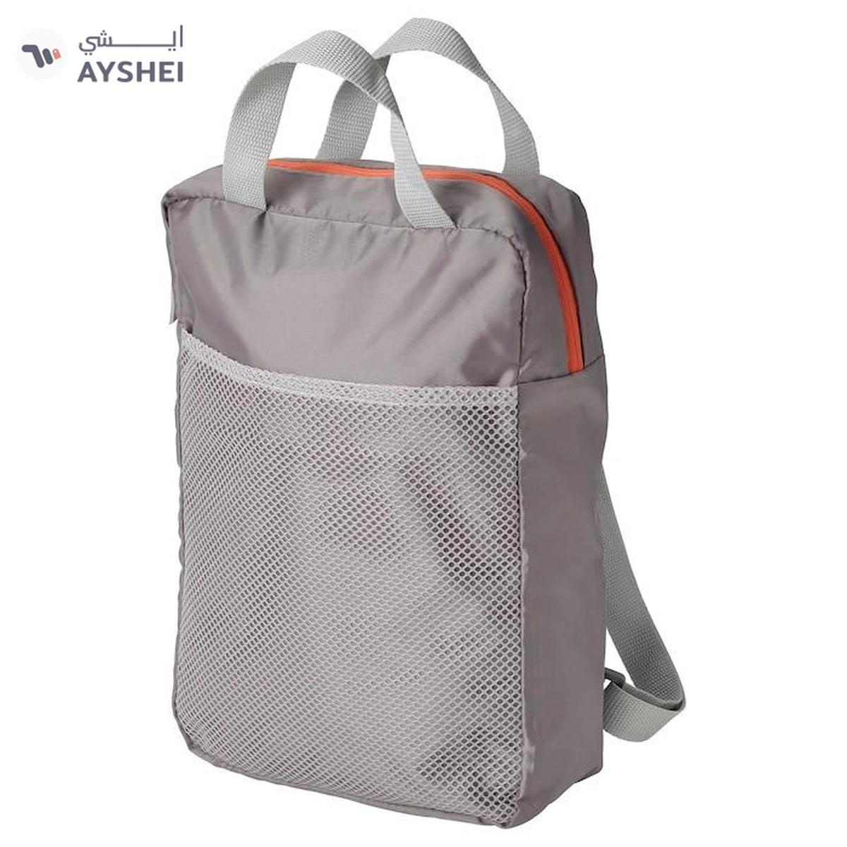 IKEA PIVRING Backpack, Light Grey, 24x8x34 cm/9 L -0-0