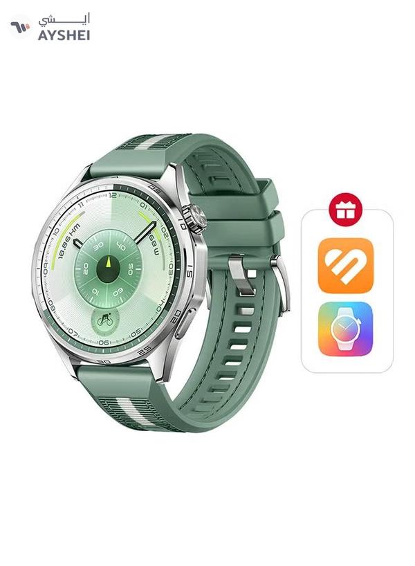 Huawei WATCH GT 6 46mm Smart Watch, 1.47'' Display, up to 21 days battery life, Compatible with iOS & Android, Health Monitor, 100+ Sports Modes, Green with Free Extra App Benefits Green
