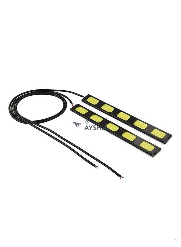 Generic 2-Piece DC 12V COB DRL LED Grid Type Car Daytime Running Lights