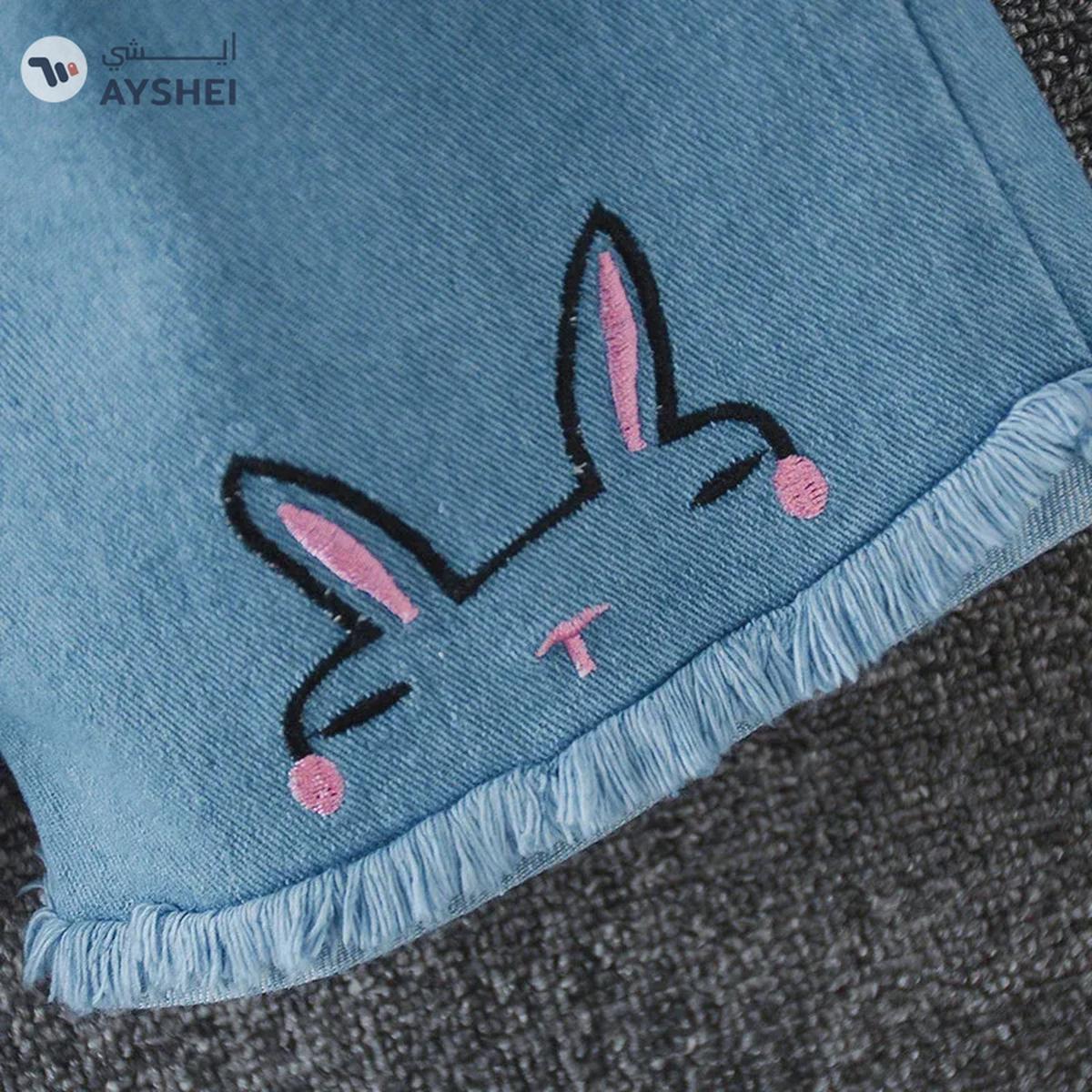 Babyqlo Girl Printed Tee with Blue denim Shorts set for Girls-1-1