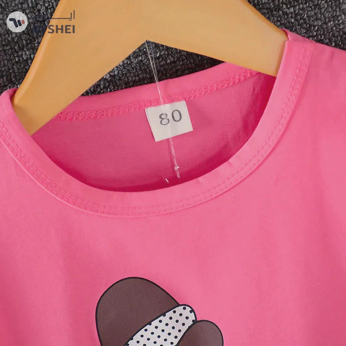 Babyqlo Girl Printed Tee with Blue denim Shorts set for Girls-5-5