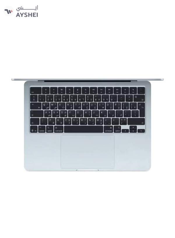 Apple New 2025 MacBook Air MC6U4 13-Inch Display, Apple M4 Chip 10-Core CPU 10-Core GPU Processor/16GB RAM/512GB SSD/macOS English/Arabic Sky Blue