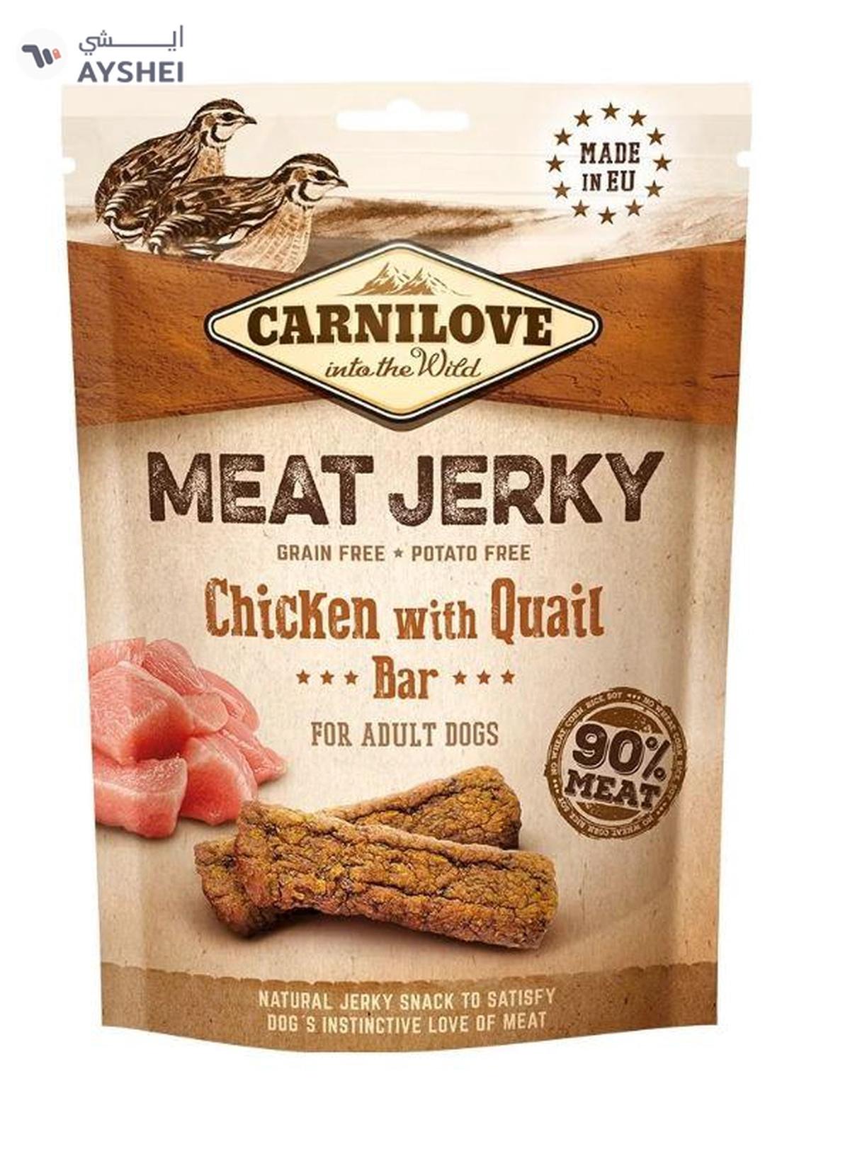 Carnilove Jerky Snack Chicken with Quail Bar 100g-0-portrait