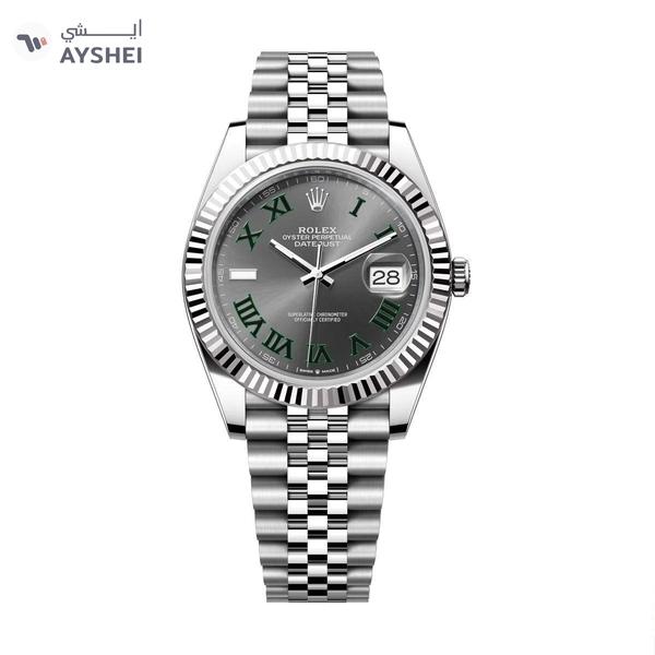 Rolex Datejust 41mm Steel & White gold Wimbledon dial Jubilee bracelet