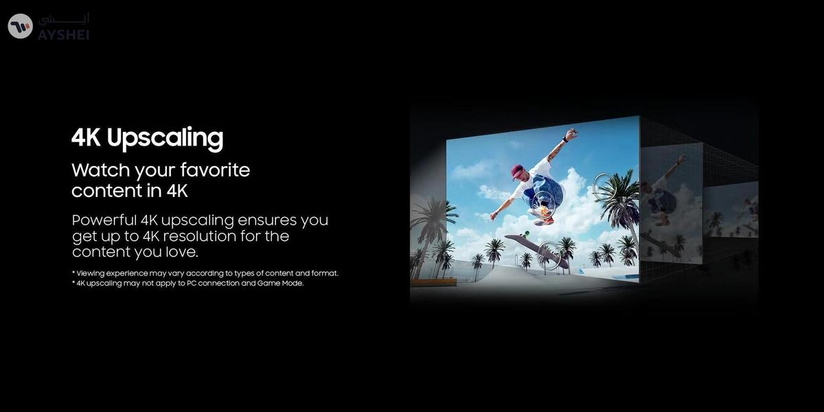 Samsung Smart TV, Crystal UHD, DU7000, 65 Inch, 2024, PurColor, 4K Upscaling, Tizen OS, Q-Symphony UA65DU7000UXZN Black-4-4