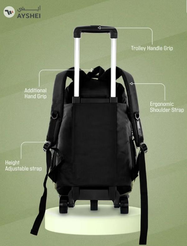 PARAJOHN 2 Wheel Trolley backpack 20 inches Green