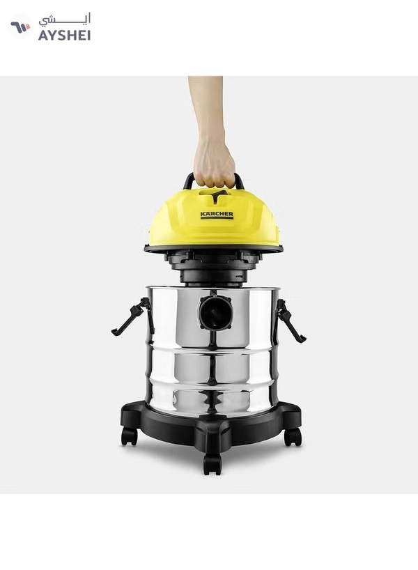 KARCHER WD 1 s Classic Wet & Dry Vacuum Cleaner, 18L Stainless Steel Tank, 1300W, Blower Function 1500 W 1.098-324.0 Multicolour