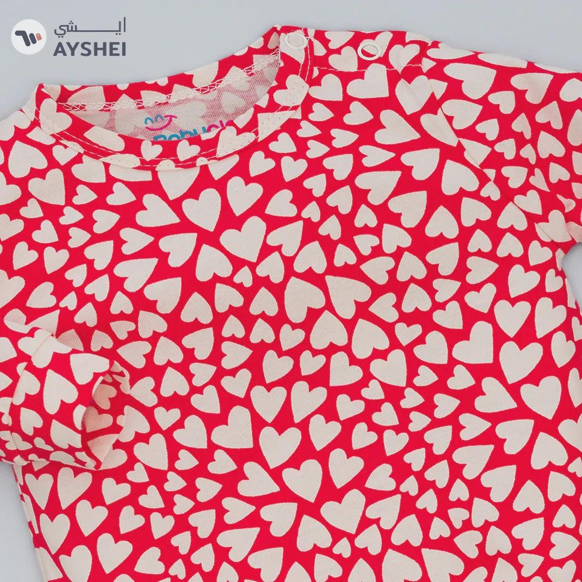 Babyqlo Hearts Galore: Pure Cotton Romper with Heart Prints for Baby Girls-2-2