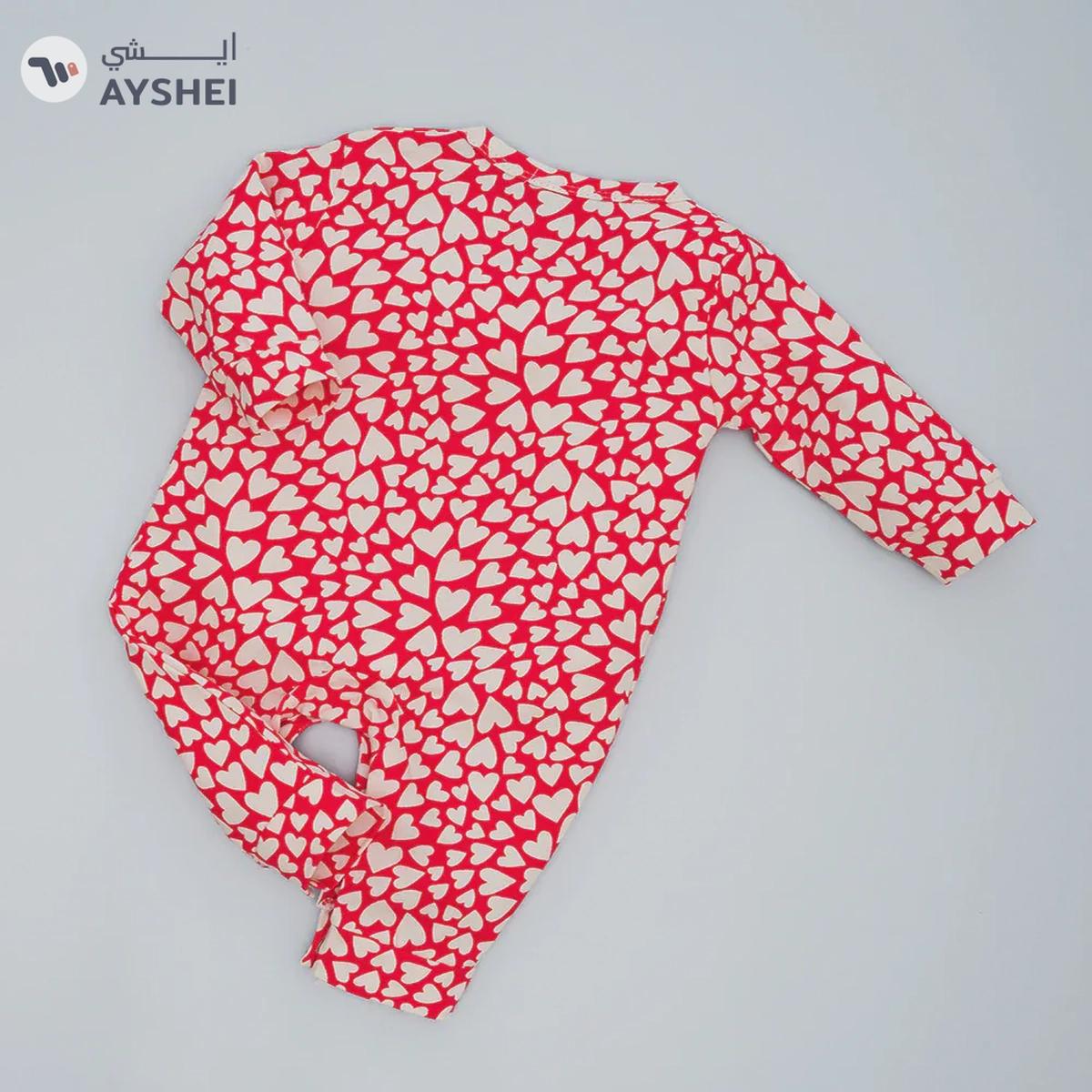 Babyqlo Hearts Galore: Pure Cotton Romper with Heart Prints for Baby Girls-3-3